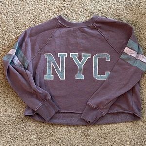Aerie cutoff NYC sweatshirt